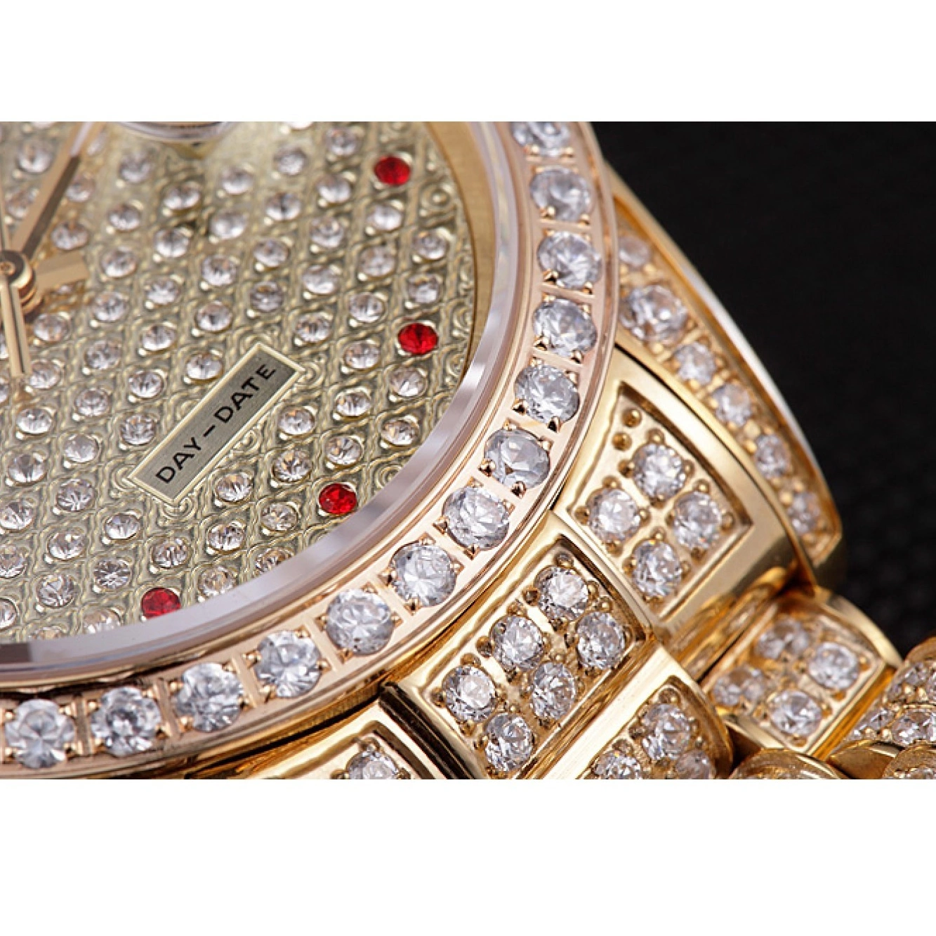 Best AAA Replica Sites Gold-srl185 Swiss Diamonds 621615 Yellow Rolex Day-Date 0514